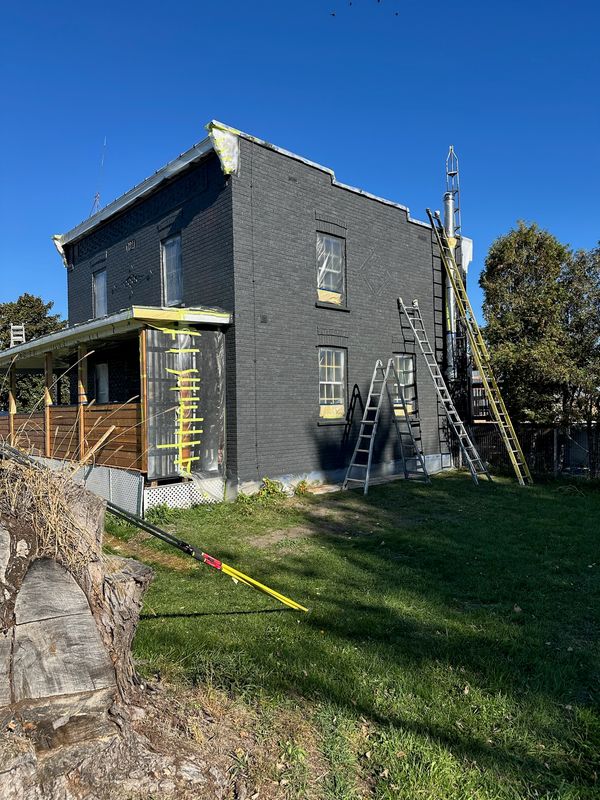 Close-up detail of professional spray paint finish